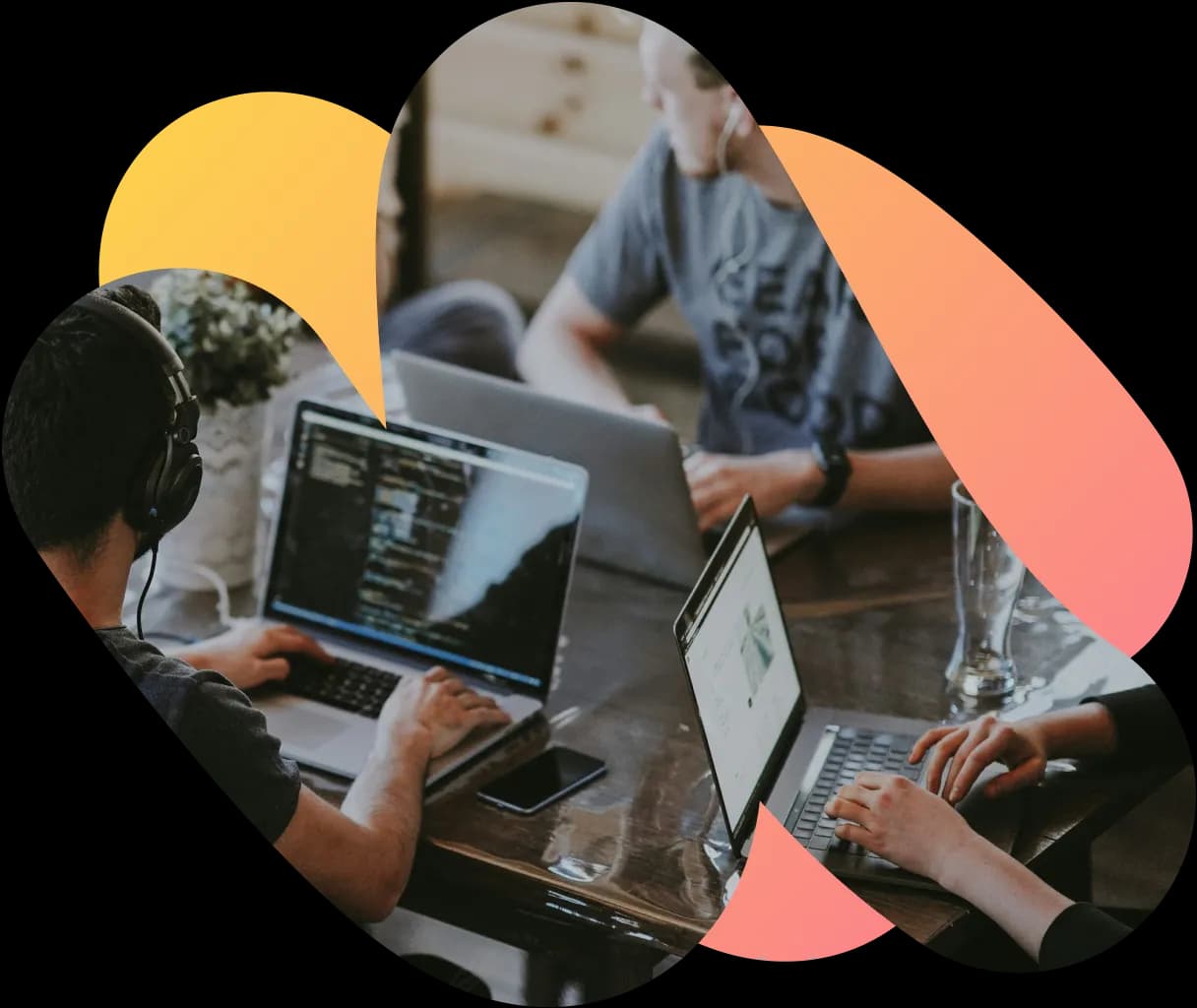 A developer reviewing a secure code handover.